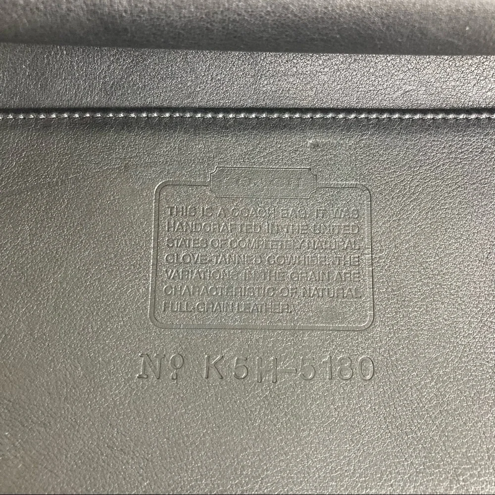Coach Black Leather Messenger Bag with Gold Hardware - Picture 9 of 9
